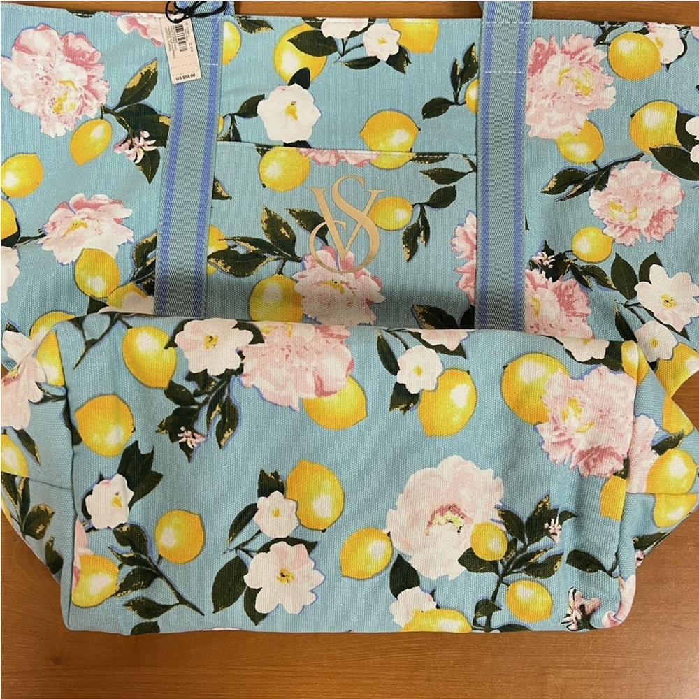 Victoria Secret Swim Cooler Floral Lemon Tote Bag - Picture 4 of 7